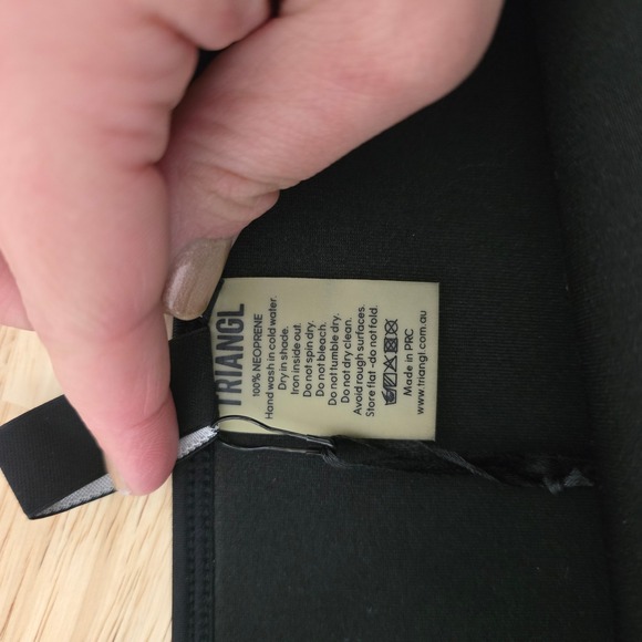 NWT TRIANGL Swimwear Neoprene Bikini Set Turquoise Pink White Black Womens XL - Picture 6 of 8